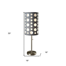 Load image into Gallery viewer, Mod Dot Novelty Table Lamp - Gray And White
