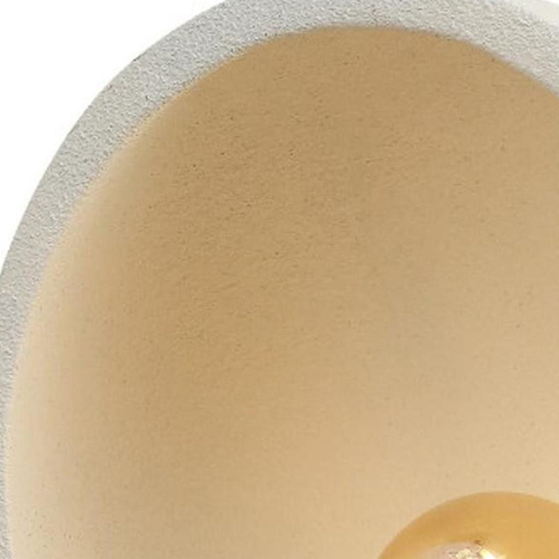Geometric Table Lamp With Globe Shade - Cream