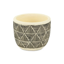 Load image into Gallery viewer, Geometric Round Pot Planter - Black / White
