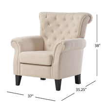 Load image into Gallery viewer, Springfield - Tufted Club Chair Stylish Upholstery - Light Beige
