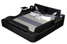 Load image into Gallery viewer, Zoya Smart Multifunctional King Size Bed Made with Wood in Black
