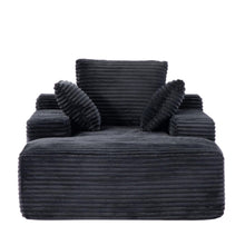 Load image into Gallery viewer, Oversized Chaise Lounge Chair Cozy Cloud Couch With 3 Throw Pillows And Wide Armrest
