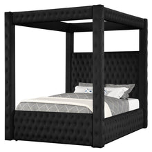 Load image into Gallery viewer, Modern 4 Poster Bed With Tufted Headboard And Footboard
