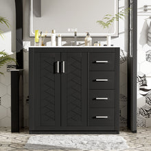Load image into Gallery viewer, Bathroom Vanity With Sink Combo, Storage Cabinet, Freestanding Set With 3 Drawers &amp; Soft Closing Doors
