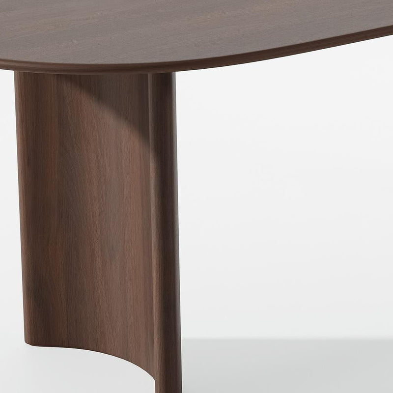79" Solid Wood Oval Dining Table - Walnut
