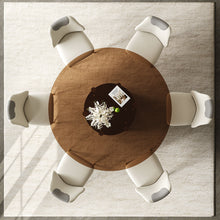 Load image into Gallery viewer, Modern Round Dining Table Set With Glass Top And Steel Legs
