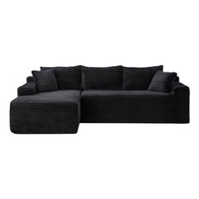 Load image into Gallery viewer, Cloud Modular Sectional Sofa Couch With L-Shape Chaise, Upholstered Couches For Living Room - Black
