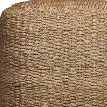 Load image into Gallery viewer, 18" Jute Woven Blend Cube Pouf Ottoman - Natural
