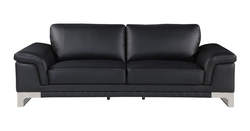 Italian Leather Sofa (720447) - Black