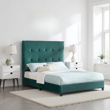 Load image into Gallery viewer, Tufted Upholstered Headboard Platform Bed
