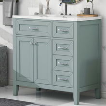 Load image into Gallery viewer, Modern Bathroom Vanity With Sink, Freestanding Design With Drawers And Doors
