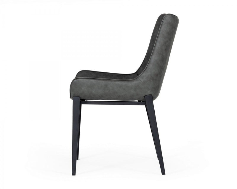 Faux Leather Dining Chairs (Set of 2) (472263) - Gray