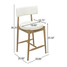 Load image into Gallery viewer, Mid Century Modern Counter Stools, Fabric Upholstered Chairs
