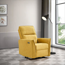 Load image into Gallery viewer, Suede Recliner Chair - Dark Yellow
