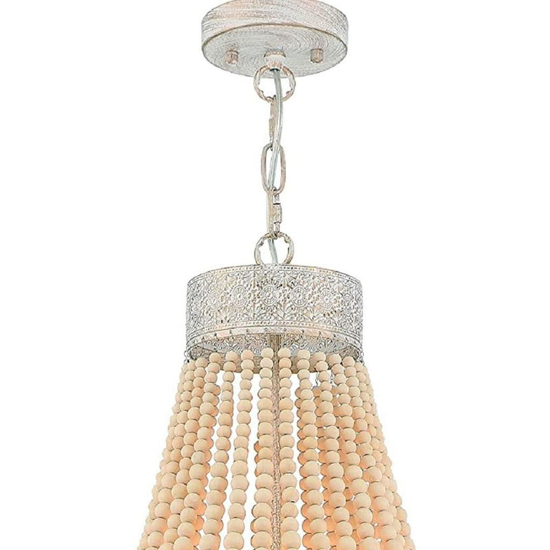 Candle Style Five Light Metal Dimmable Chandelier - Gold / White