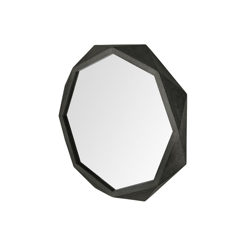 32" Octagon Frame Wall Mirror - Black