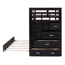 Load image into Gallery viewer, Twin Over Twin Bunk Bed with Trundle and Staircase,Espresso(OLD SKU:LT000068AAP)
