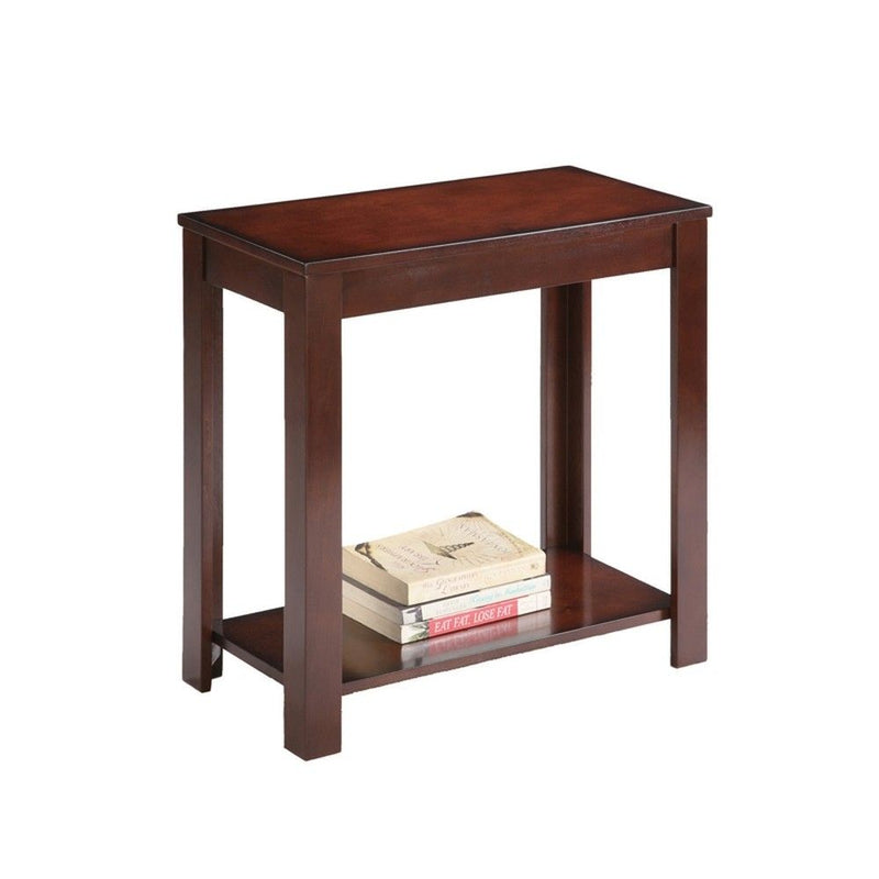 24" End Table With Shelf - Brown