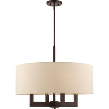 Load image into Gallery viewer, 22'' 4 Light Dimmable Chandelier With Shades - Bronze
