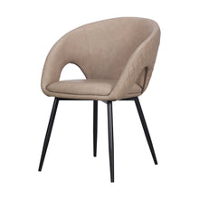Load image into Gallery viewer, Slipcovered Upholstered Faux Leather Dining Arm Chairs (Set of 2) - Light Gray
