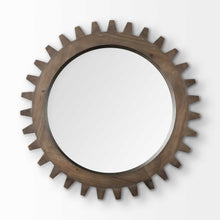 Load image into Gallery viewer, 26" Abstract Framed Accent Mirror - Dark Brown
