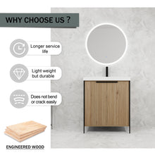 Load image into Gallery viewer, Modern Freestanding Bathroom Vanity With Resin Sink &amp; Soft Close Cabinet Doors
