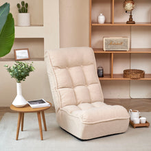 Load image into Gallery viewer, Reclining Japanese Chair Lazy Sofa Tatami Balcony Adjustable Chair
