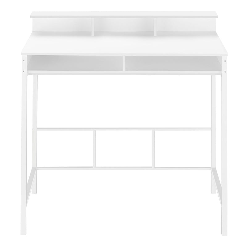47" Wood And Metal Computer Desk - White