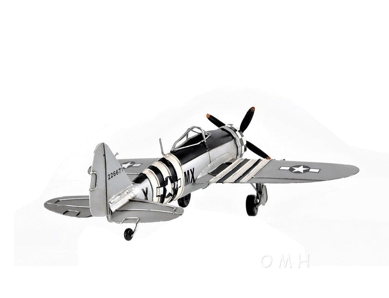 c1943 Republic P-47 Thunderbolt Sculpture - Silver