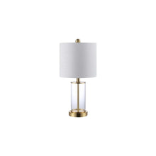 Load image into Gallery viewer, USB Table Lamps With Drum Shades (Set of 2) - Brass
