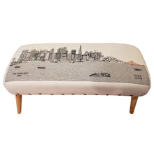 Load image into Gallery viewer, Wool 38" Ottoman - Brown / Cream
