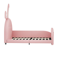 Load image into Gallery viewer, Upholstered Rabbit-Shape Princess Bed With Headboard And Footboard

