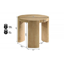 Load image into Gallery viewer, 21" Kepler Drift Round End Table, Living Room 1 Piece Sofa Side Table With Curved Legs - Driftwood
