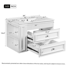 Load image into Gallery viewer, Wall Mounted Bathroom Vanity With 2 Drawers, Sink, Floating Storage Unit
