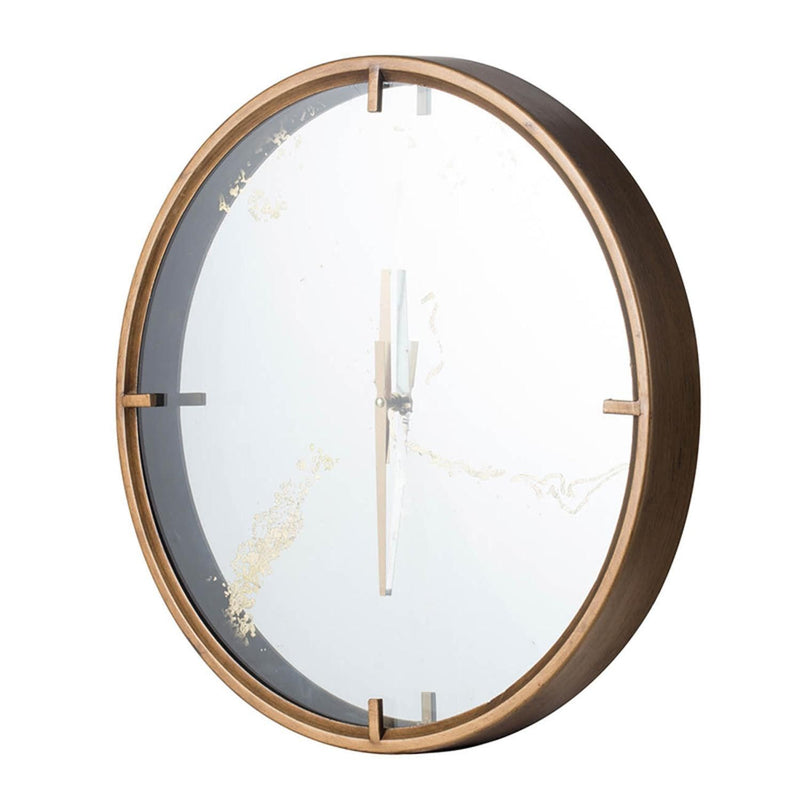 Round Analog Wall Clock - Gold