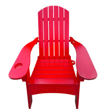 Load image into Gallery viewer, Outdoor Or Indoor Wood Adirondack Chair With An Hole To Hold Umbrella, On The Arm
