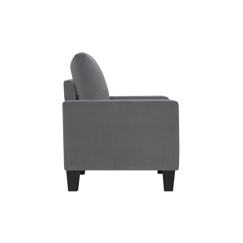 Upholstered Arm Chair - Gray And Black