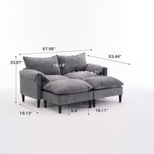 Load image into Gallery viewer, Convertible Combination Sofa With Footstools With Storage
