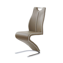 Load image into Gallery viewer, Faux Leather Dining Parsons Chairs (Set of 2) - Brown

