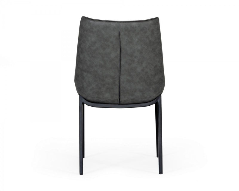 Faux Leather Dining Chairs (Set of 2) (472263) - Gray