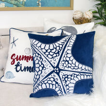 Load image into Gallery viewer, Seastar Starfish Pillow Cover - Indigo

