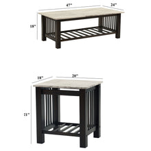 Load image into Gallery viewer, 3 Piece Occasional Table Set, 1 Coffee Table And 2 End Tables, Open Storage Design - Walnut

