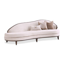Load image into Gallery viewer, Camellia Field - Asymmetrical Velvet Sofa - Beige / Dark Brown
