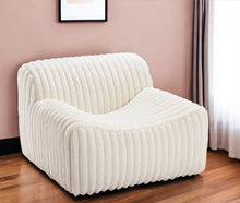Load image into Gallery viewer, Faux Fur Tufted Lounge Chair - Cream
