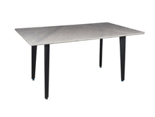Load image into Gallery viewer, 63" Stone And Metal Dining Table - Gray
