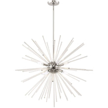 Load image into Gallery viewer, 38" Eight Light Dimmable Chandelier With Shades - Silver
