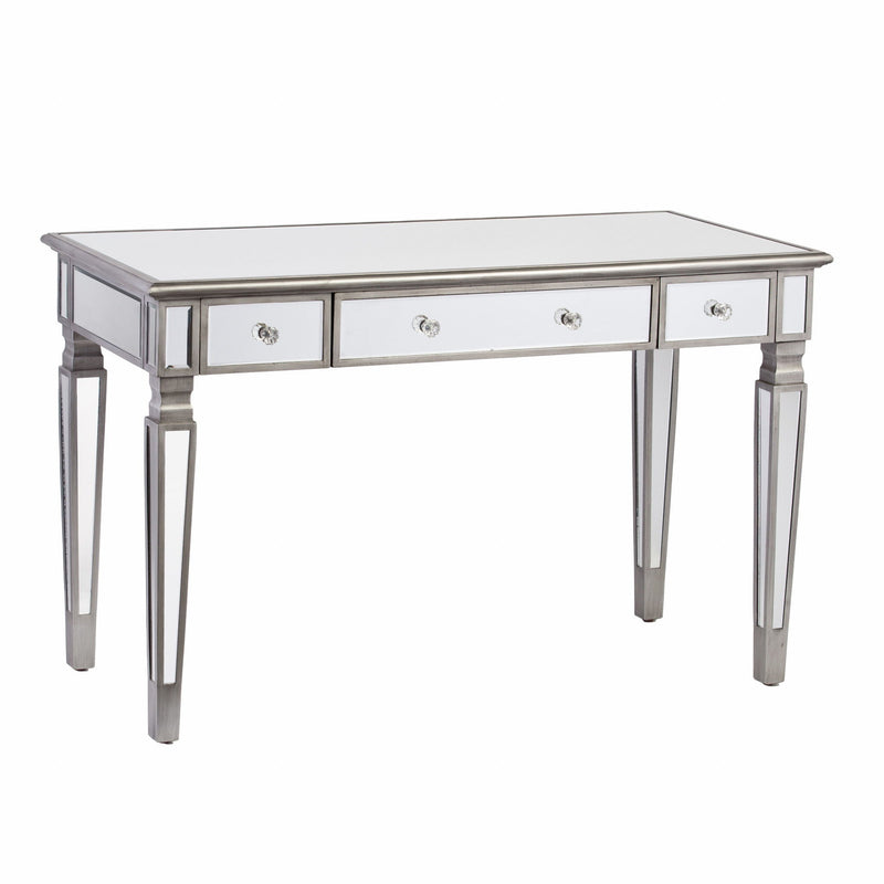 Mirrored With Three Drawers - Silver