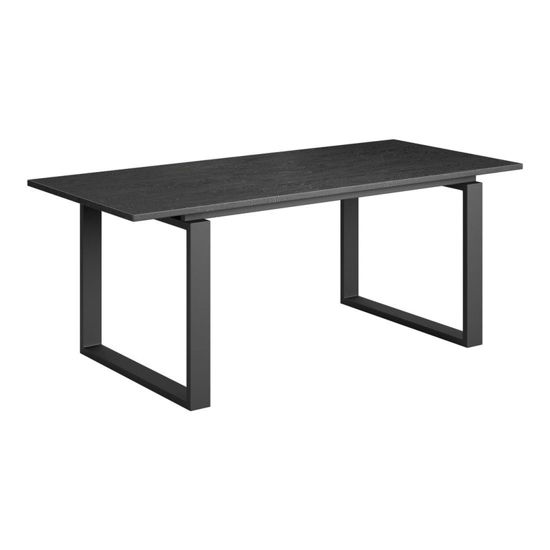 Wood Sled Base Dining Table - Black