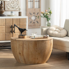 Load image into Gallery viewer, Vintage Style Barrel Coffee Table With Storage
