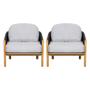 Grotta - Outdoor Wood Club Chair (Set of 2)